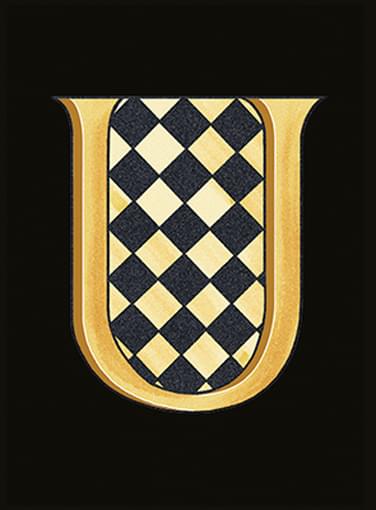 Versace Alphabet Lettera Nera U 14.5x19.4