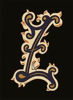 Плитка Versace Alphabet Lettera Nera Z 14.5x19.4 см, поверхность матовая, рельефная