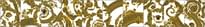 Плитка Versace Alphabet Mix Decori Bianco-Oro 14.5x19.4 см, поверхность матовая
