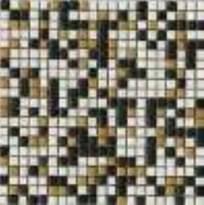 Плитка Versace Alphabet Mosaico Inciso Bianco-Nero-Oro 29.1x29.1 см, поверхность матовая