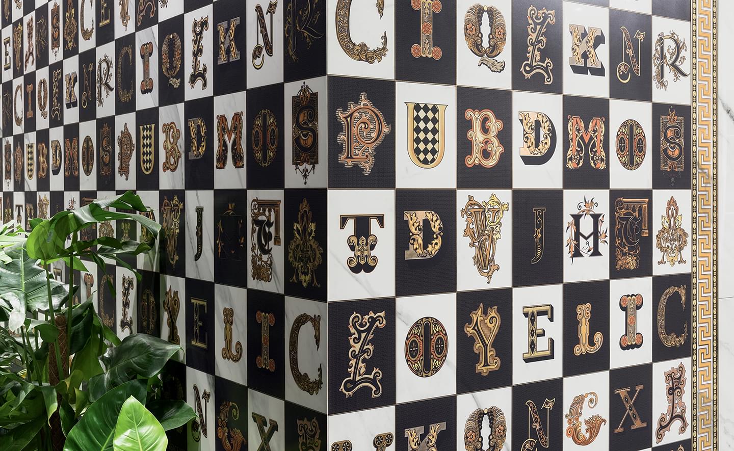 керамогранит фабрики Versace коллекция Alphabet