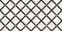 Плитка Versace Emote Bianco Nero Decoro Intreccio 39x78 см, поверхность полированная