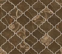 Плитка Versace Emote Mosaico Arabescato Pulpis Marrone 35x35 см, поверхность полированная