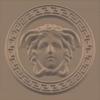 Плитка Versace Eterno Medusa Gold 42x42 см, поверхность полуполированная, рельефная