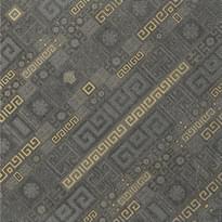 Плитка Versace Greek Stripes Antracite-Oro 40x40 см, поверхность матовая, рельефная