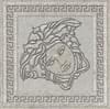 Плитка Versace Greek Tozzetto Bianco 12.5x12.5 см, поверхность матовая, рельефная