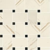 Плитка Versace Marble Mosaico Intreccio Bianco-Nero 29.1x29.1 см, поверхность полированная