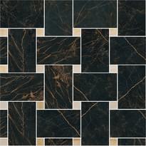 Плитка Versace Marble Mosaico Intreccio Nero-Oro 29.1x29.1 см, поверхность полированная