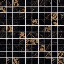 Плитка Versace Marble Mosaico T100 Decorato Nero 29.1x29.1 см, поверхность полированная