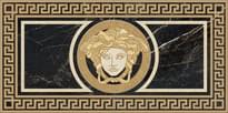 Плитка Versace Marble Rosone Nero 58.5x117.2 см, поверхность полированная