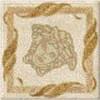 Плитка Versace Palace Gold Angolo Foglia Levigato Almond 9.8x9.8 см, поверхность полированная