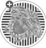 Плитка Versace Villa Tozzetto Medusa Bianco-Nero-Platino Naturale 2.7x2.7 см, поверхность матовая