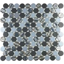 Плитка Vidrepur Circle Black Mix 29.5x31 см, поверхность матовая