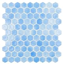 Плитка Vidrepur Colors Hex Niebla Azul Celeste 30.7x31.7 см, поверхность глянец