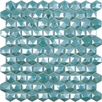 Плитка Vidrepur Honey Diamond Turquesa 30.7x31.7 см, поверхность глянец, рельефная