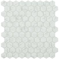 Плитка Vidrepur Honey Marbles Carrara Grey MT Hex 30.7x31.7 см, поверхность глянец