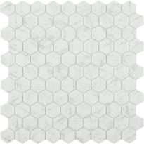 Плитка Vidrepur Honey Marbles Carrara Grey MT Hex Antislip 30.7x31.7 см, поверхность глянец, рельефная