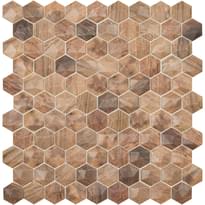 Плитка Vidrepur Honey Woods Royal Light Hex Diamond 30.7x31.7 см, поверхность матовая, рельефная