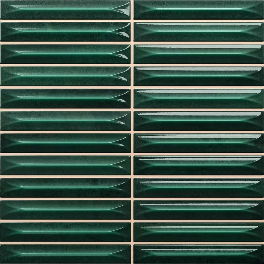 Плитка Vilar Albaro Nairobi Arrow Green 20x20 см, поверхность глянец, рельефная
