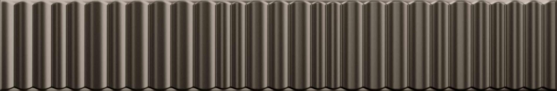 Плитка Vilar Arbaro Metallica Silver 5x30 см, поверхность глянец, рельефная
