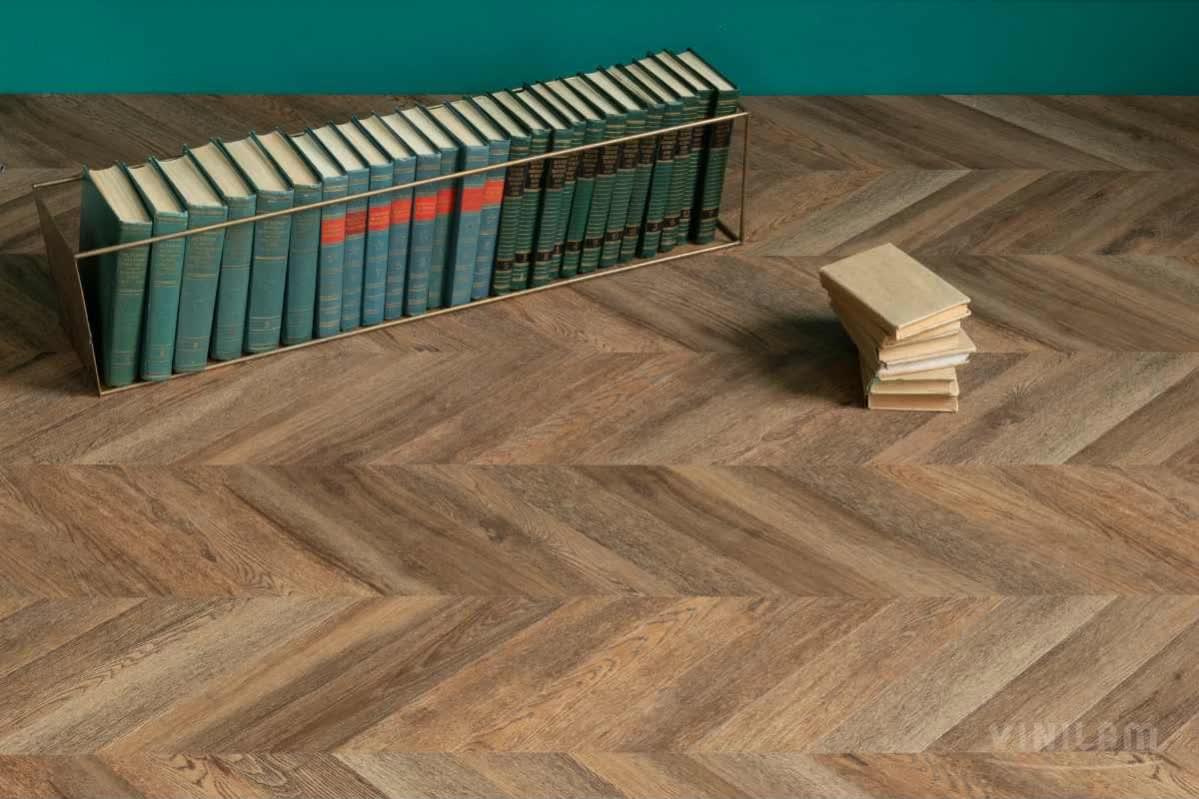 LVT фабрики Vinilam коллекция Parquet Chevron Glue