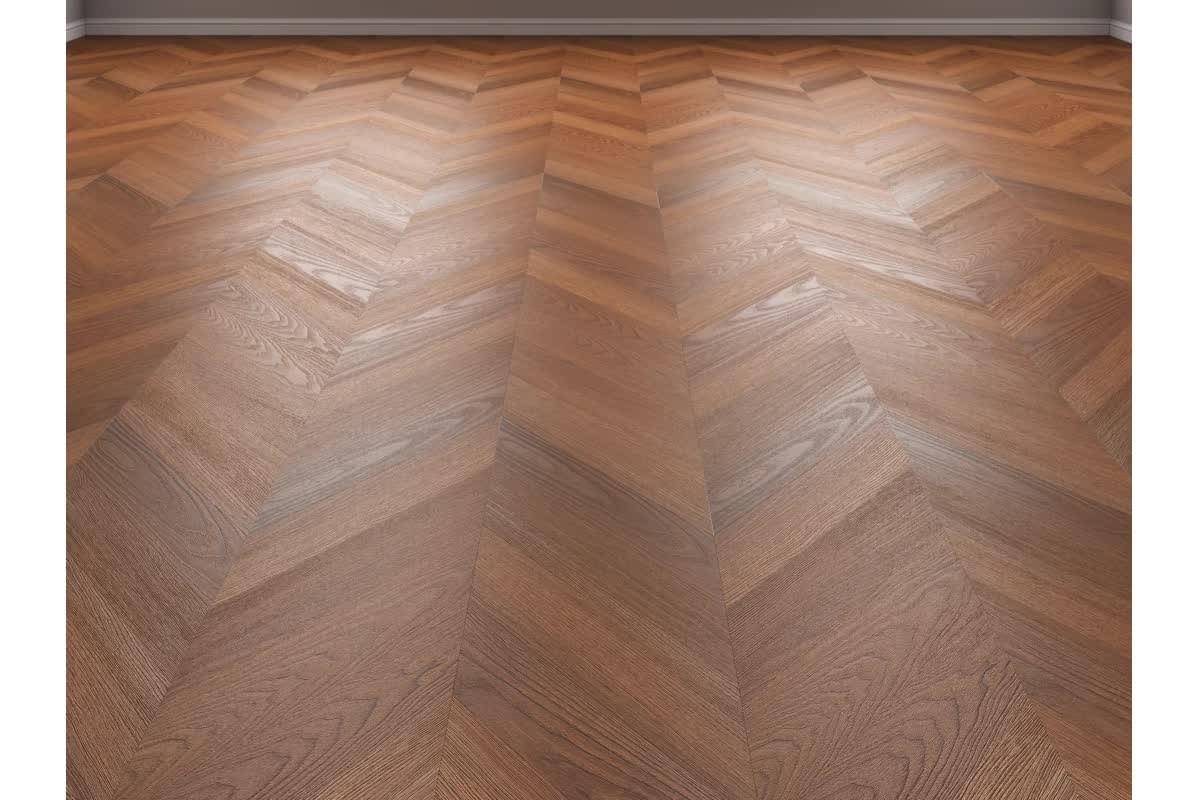 Vinilam Parquet Chevron Glue Шеврон Плезир 11.5x69 см, поверхность нет, рельефная