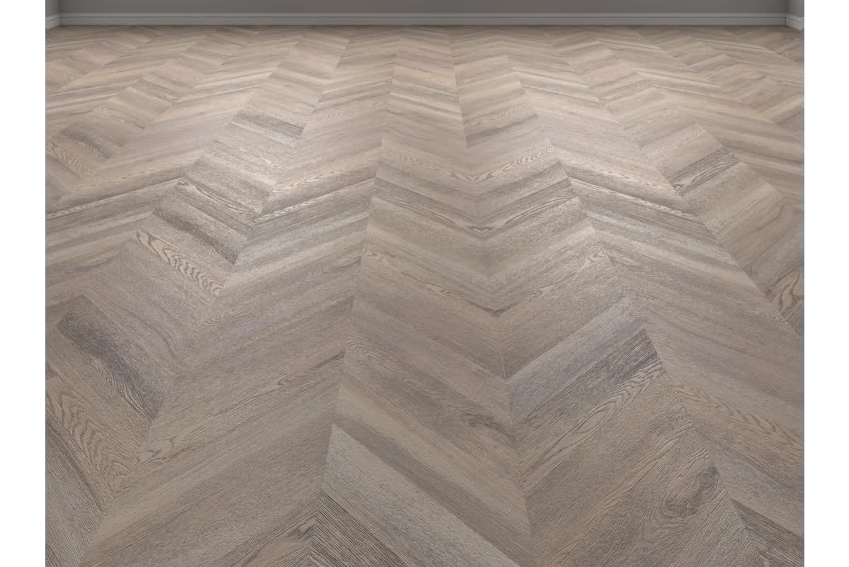 Vinilam Parquet Chevron Glue Шеврон Шампань 11.5x69 см, поверхность нет, рельефная