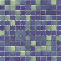 Плитка VitrA Colorline Dark Blue-Green Mix 8 Glossy Nn 2.5x2.5 30x30 см, поверхность глянец