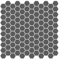 Плитка VitrA Miniworx Color Ral 0005500 Dark Grey Hexagon Matt Nn 2.5x2.5 30x30 см, поверхность матовая
