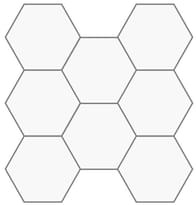 Плитка VitrA Miniworx Ral 0001500 Black Hexagon Matt Nn 8x9 27x27 см, поверхность матовая