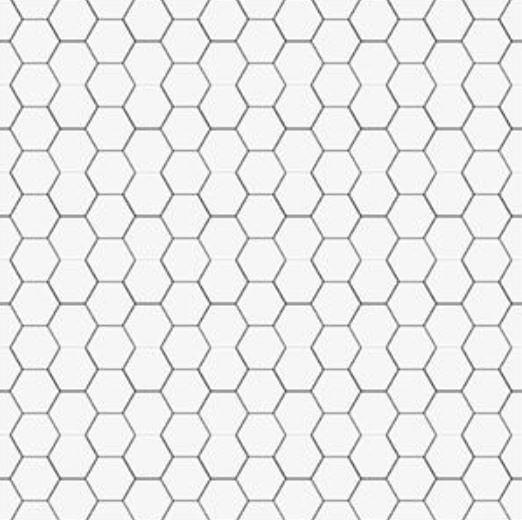 VitrA Miniworx Ral 9016 White Hexagon Matt Nn 2.5x2.5 30x30