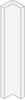 Плитка VitrA Miniworx Ral 9016 White Internal Beading Sit-In Matt 2x20 см, поверхность матовая