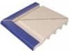 Плитка VitrA Pool Ral 2307015 Blue Edge With Finger Grip External Corner Slope Glossy 25x25 см, поверхность глянец, рельефная