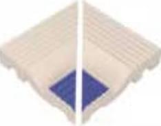VitrA Pool Ral 2307015 Blue Edge With Finger Grip Internal Corner Glossy 12.5x12.5