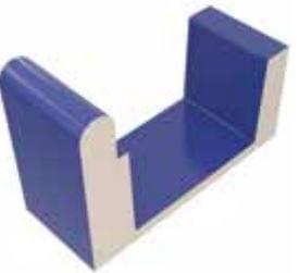 VitrA Pool Ral 2307015 Blue High Water Level Half Wide Channel Glossy 12.5x25