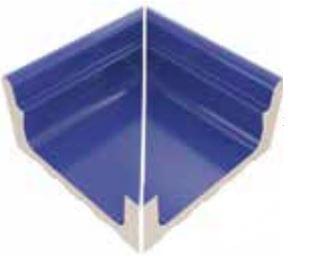 VitrA Pool Ral 5002 Cobalt Blue High Water Level Overflow Wide Channel External Corner Glossy 29.5x29.5