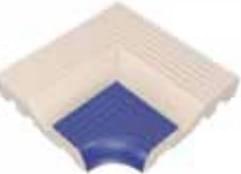VitrA Pool Ral 5002 Cobalt Blue Profiled Edge With Finger Grip Internal Corner Glossy 12.5x12.5