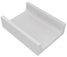 VitrA Pool Ral 9016 White Channel Tile Glossy 18x12.5