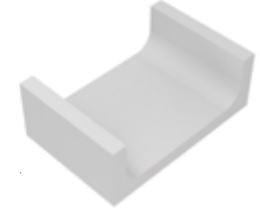 VitrA Pool Ral 9016 White Half Channel Tile Glossy 18x12.5