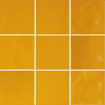 Плитка VitrA Retromix Amber Yellow Glossy 10x10 10x10 см, поверхность глянец