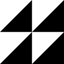 Плитка VitrA Retromix Black And White Triangle Medium Matt 15x15 см, поверхность матовая