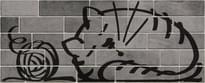 Плитка Vives Marlon Nuney-4 Grafito 20x50 см, поверхность матовая, рельефная