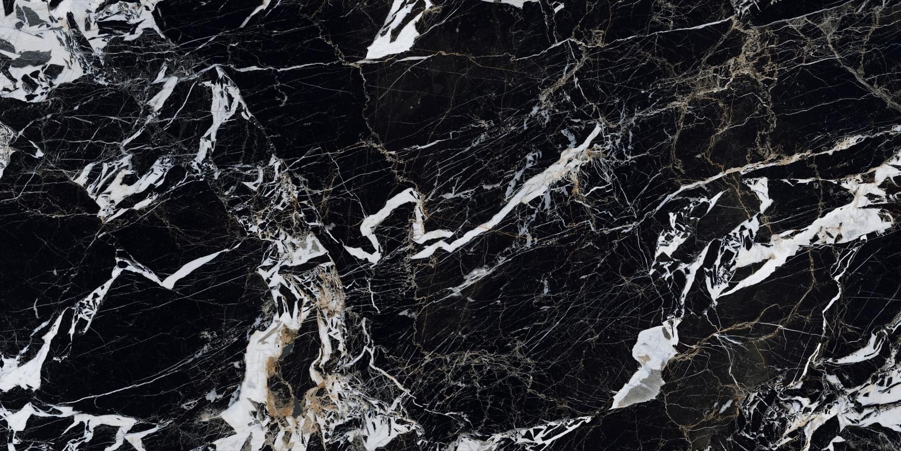 Плитка WIFI Ceramics Porcelain Mousse Black 60x120 см, поверхность полированная