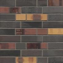 Плитка Westerwalder Klinker Klinker Brick Kobalt Spezial Geflammt Hf 4x24 см, поверхность матовая, рельефная