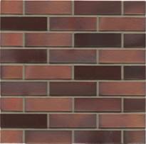 Плитка Westerwalder Klinker Klinker Brick Rotbraun-Bunt Edelglanz Df 5.2x24 см, поверхность матовая, рельефная