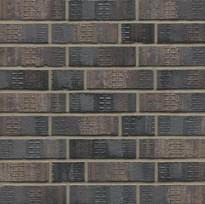 Плитка Westerwalder Klinker Klinker Brick Schwarz-Bunt Edelglanz Bes. Fubs. Df 5.2x24 см, поверхность матовая, рельефная