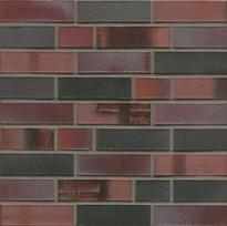 Плитка Westerwalder Klinker Klinker Brick Schwarzblau-Bunt Spezial Hf 4x24 см, поверхность матовая, рельефная