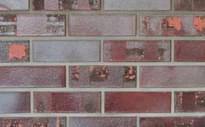 Плитка Westerwalder Klinker Klinker Brick Violettblau Geflammt Kohle Nf 7.1x24 см, поверхность матовая, рельефная