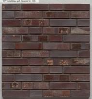Плитка Westerwalder Klinker Klinker Brick Violettblau Geflammt Spezial Nf 7.1x24 см, поверхность матовая, рельефная