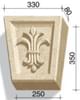 Плитка White Hills Декоративные Элементы Замковый Камень 730+1-23-734+1-23 Светло-Песочный 35x33 см, поверхность матовая, рельефная